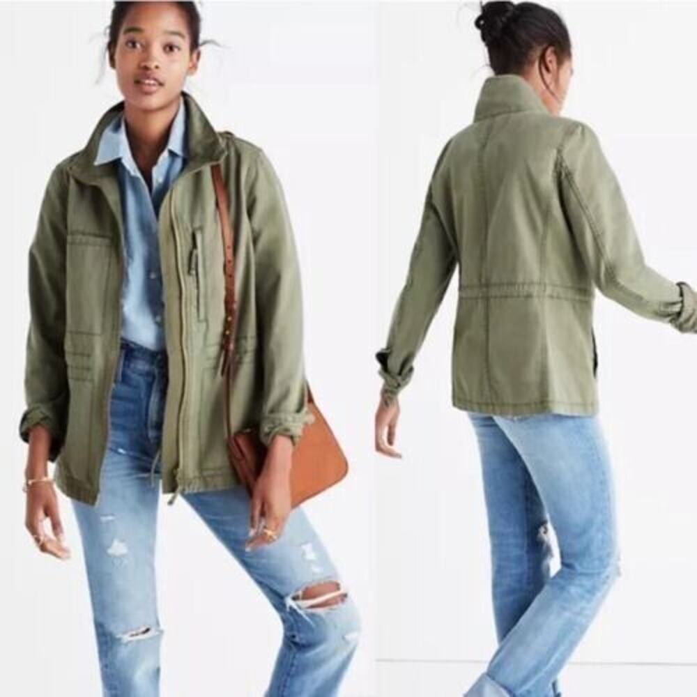 MADEWELL Anorak Jacket Cotton Olive Army Green Size XS EUC